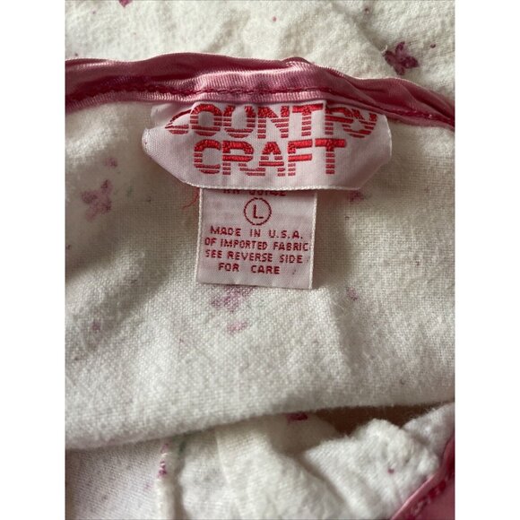 Vintage Country Craft Floral Cotton Nightgown With Pink Accents Long Sleeve Size - Picture 5 of 10